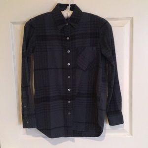 Banana Republic green and black flannel